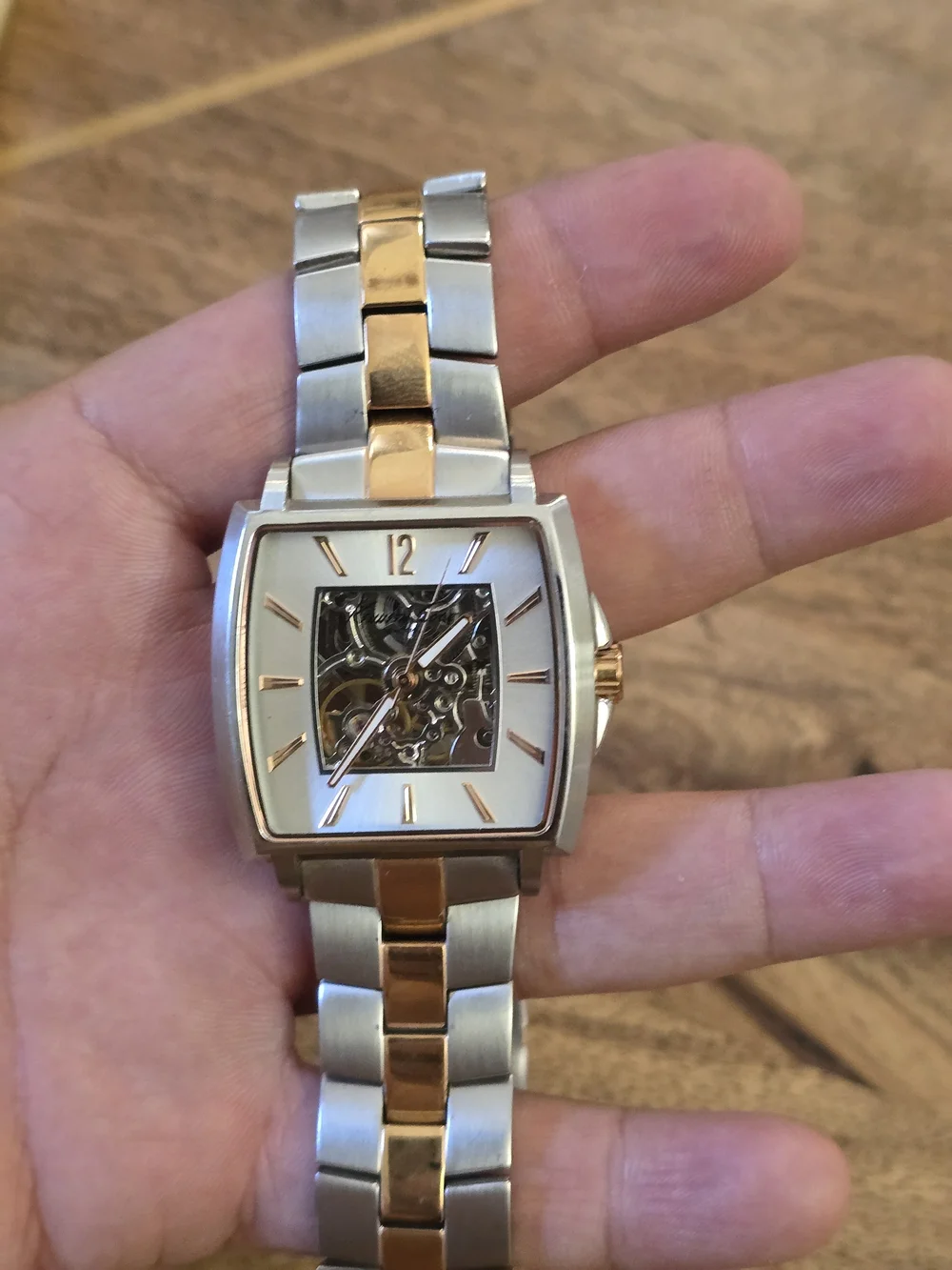 Kenneth Cole New York KC3772 Men's Automatic Bicolour Skeleton Watch.